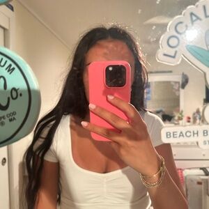 Aeropostale Cream Seamless Rib Top